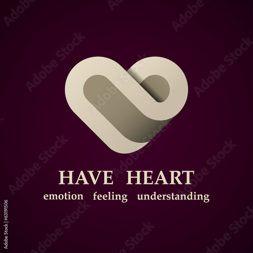 vector abstract heart symbol design template