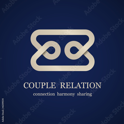 vector abstract couple relation symbol