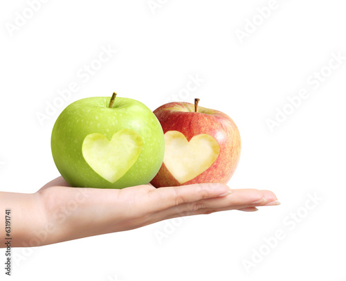 Hands holding  apple