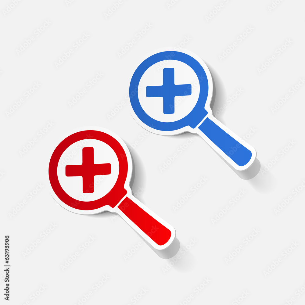 realistic design element: magnifier realistic design element: magnifier
