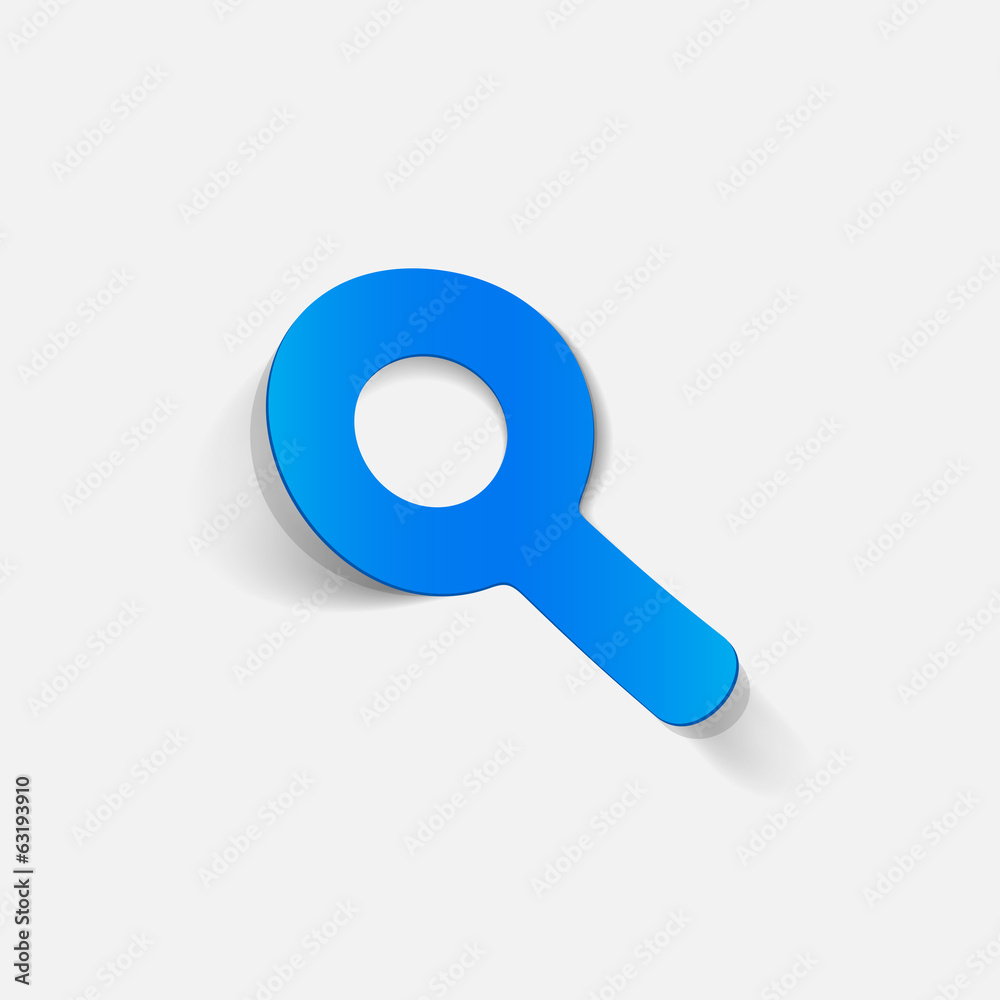 realistic design element: magnifier realistic design element: magnifier