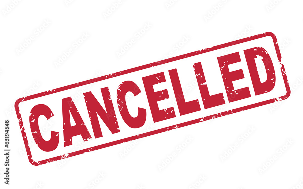 Fototapeta premium stamp cancelled with red text on white