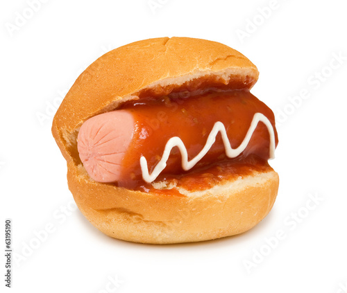 Isolated image of a hot dog