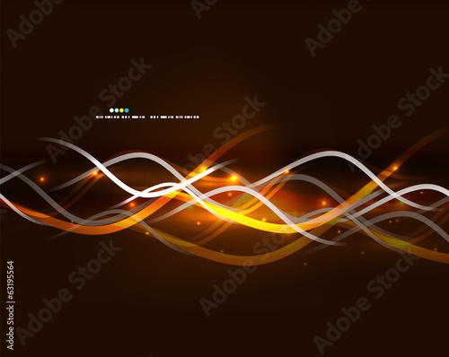 Neon glowing lines abstract background