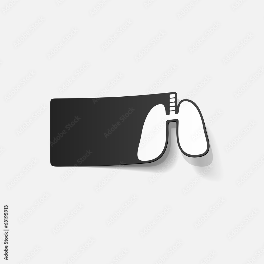 realistic design element: lung, medical