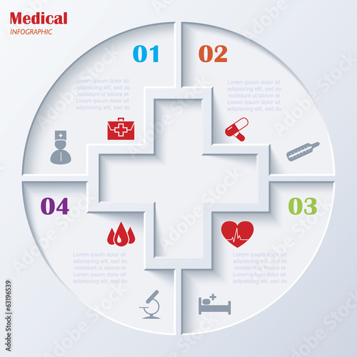 Abstract concept of medicine with  medical and healthcare icons