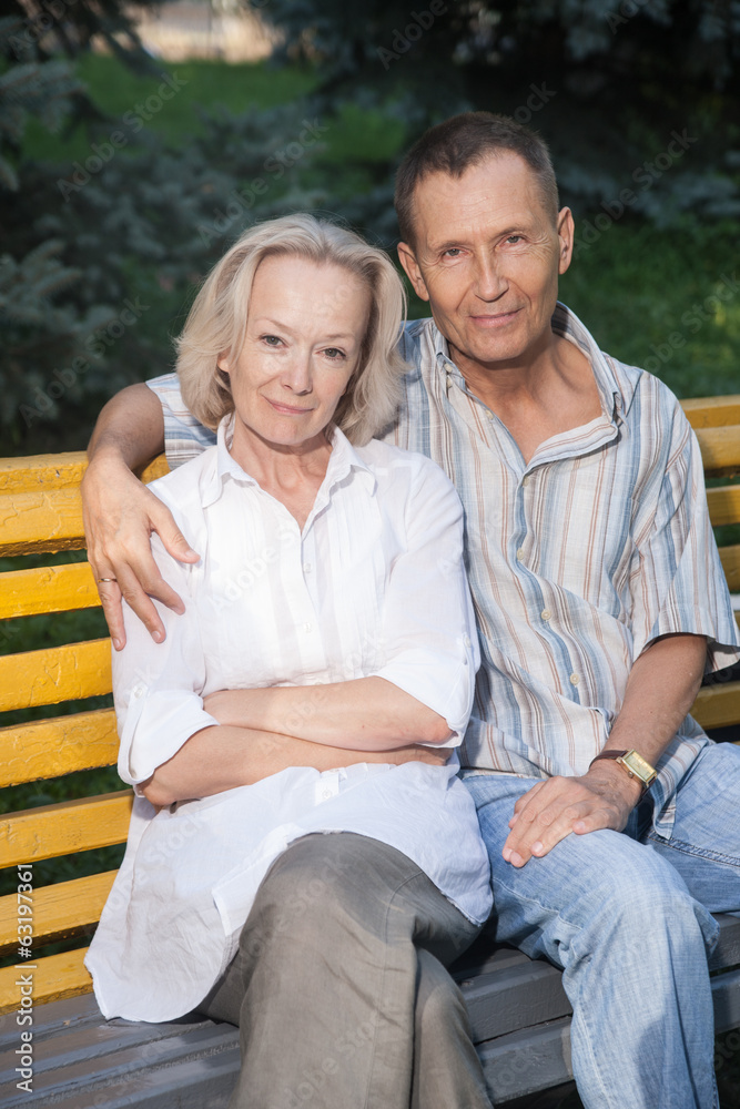 Old pair in park Old pair in park