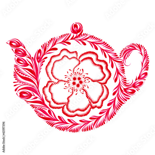 Fototapeta Naklejka Na Ścianę i Meble -  decorative ornament teapot