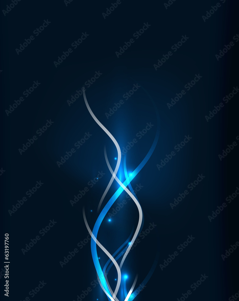Obraz premium Neon glowing lines abstract background