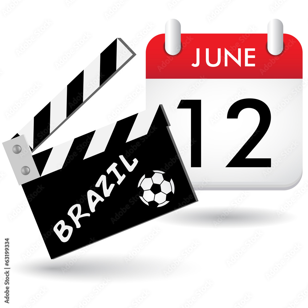 Naklejka premium ciak brazil calendar