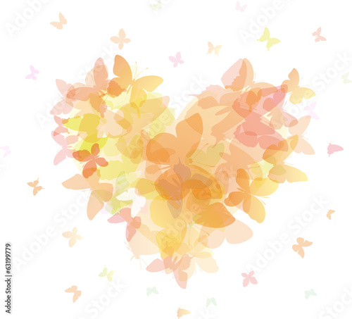 Beautiful heart butterfly