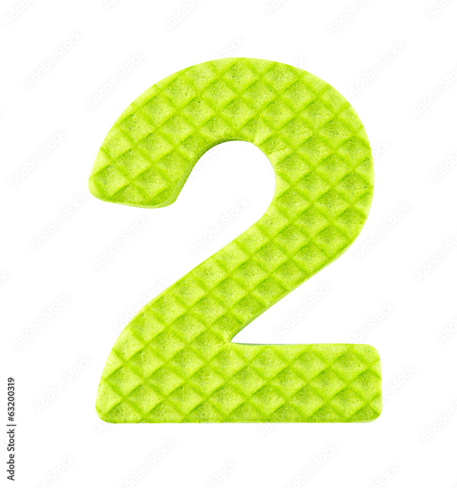 Number 2 , Alphabet isolated on white background Number 2 , Alphabet isolated on white background