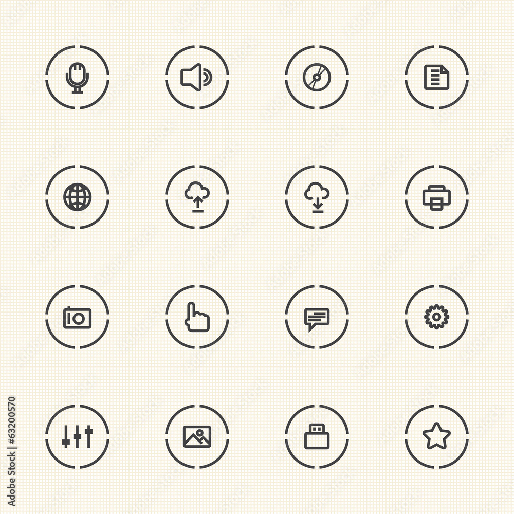 Media Player Icons Set. Line Icon Media Player Icons Set. Line Icon