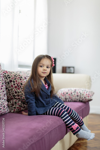 Little girl in the room