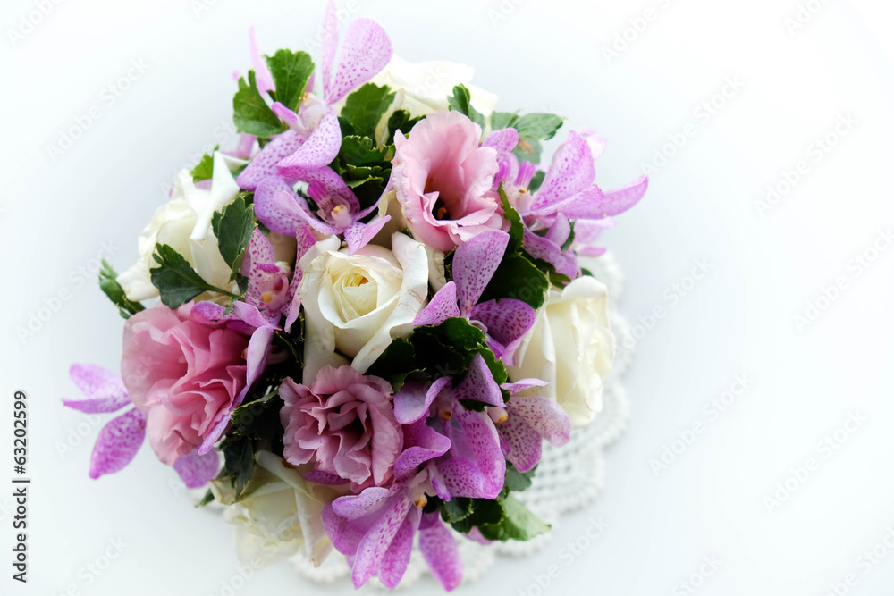 Floral on white background