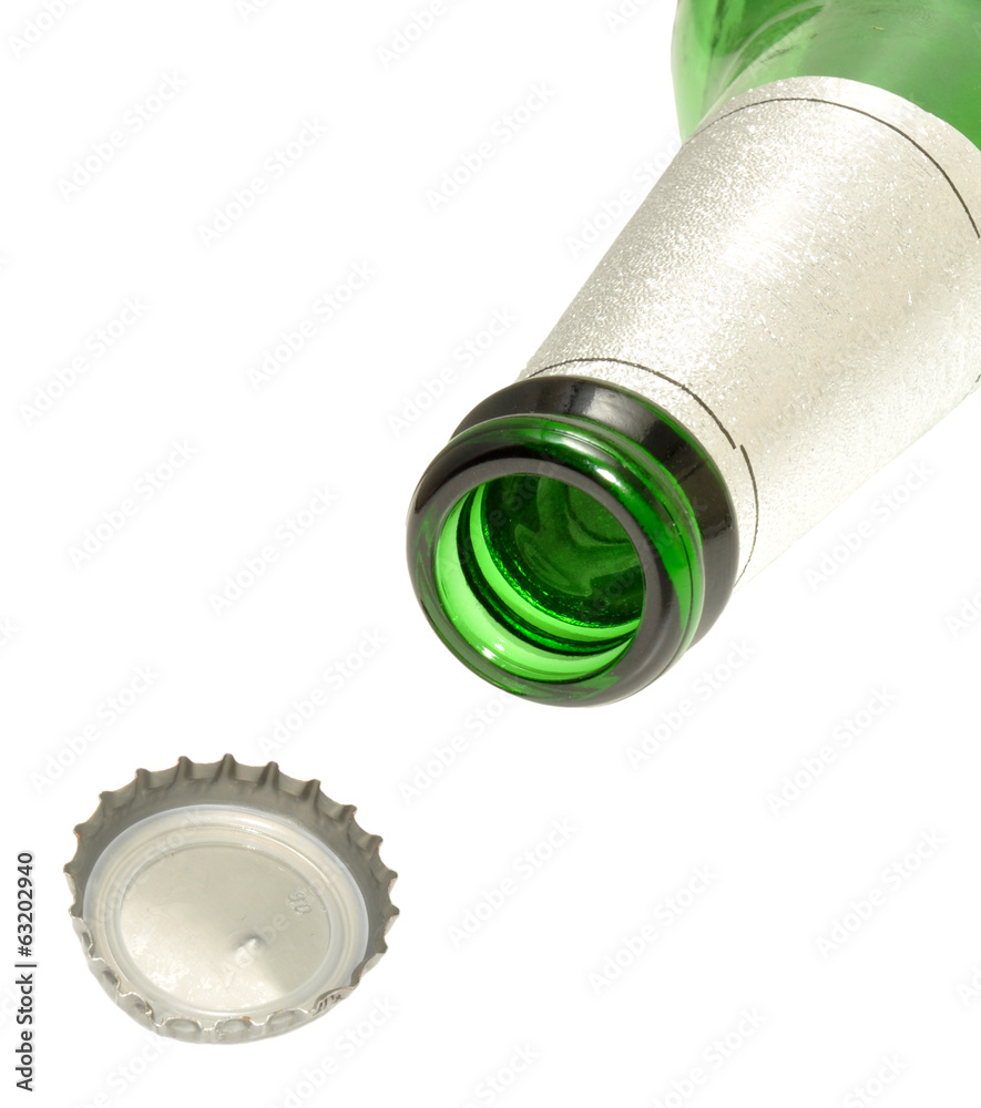 Green Beer Bottle And Cap