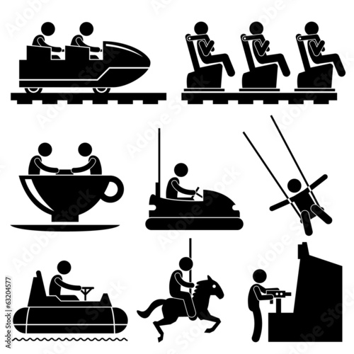 Amusement Theme Park People Playing