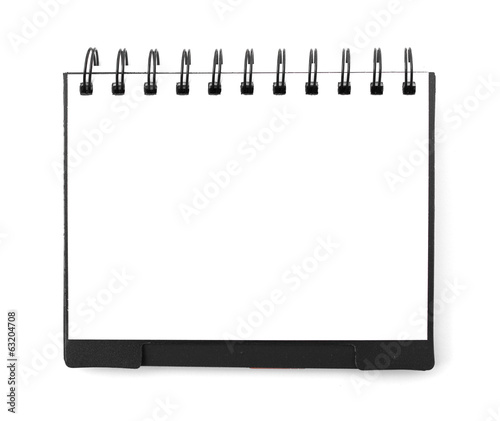 White blank note book