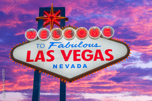 Welcome to Fabulous Las Vegas Sign Nevada © somchaij