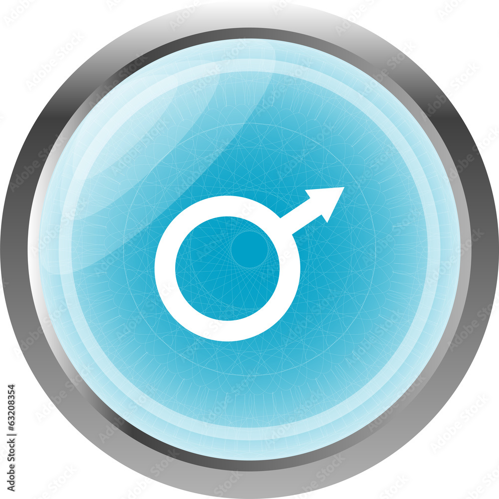 sex blue web glossy icon isolated on white