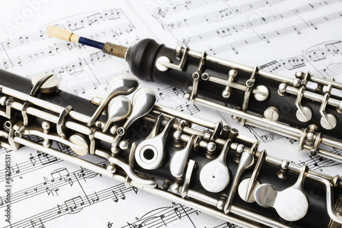 Classical music instruments oboe photo