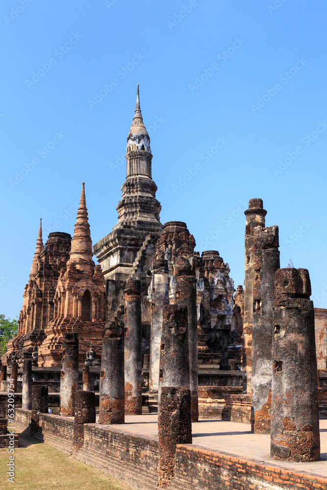 Obraz premium Wat Maha That, Shukhothai Historical Park, Thailand