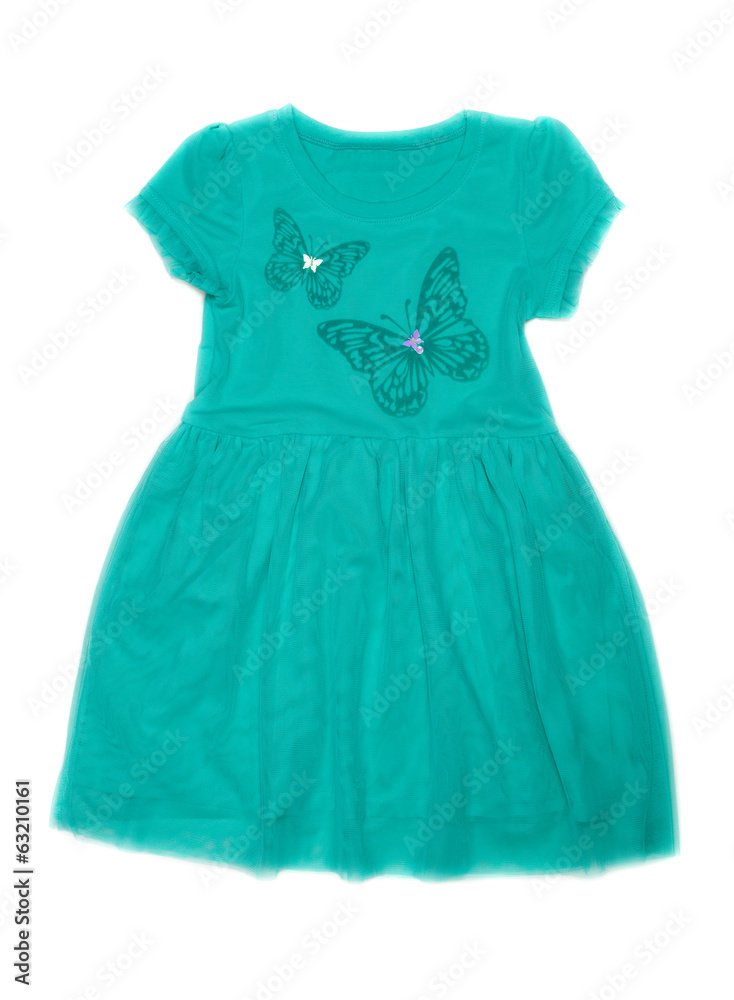 Children's fancy dress with butterfly pattern. Children's fancy dress with butterfly pattern.