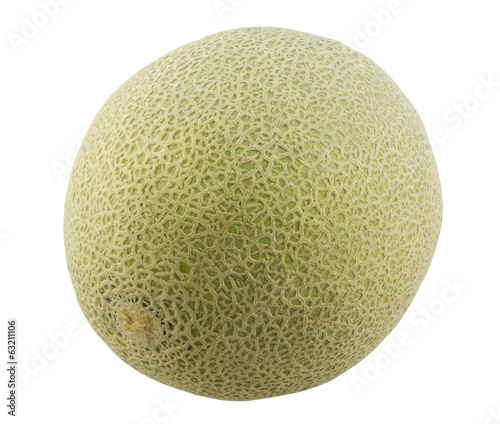 cantaloupe melon. Isolated on white
