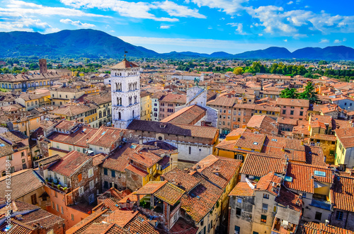 Scenic view of Lucca village in Italy