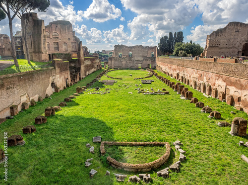 Obraz na plátne Hippodrome Stadium of Domitian, Palatine Hill Rome
