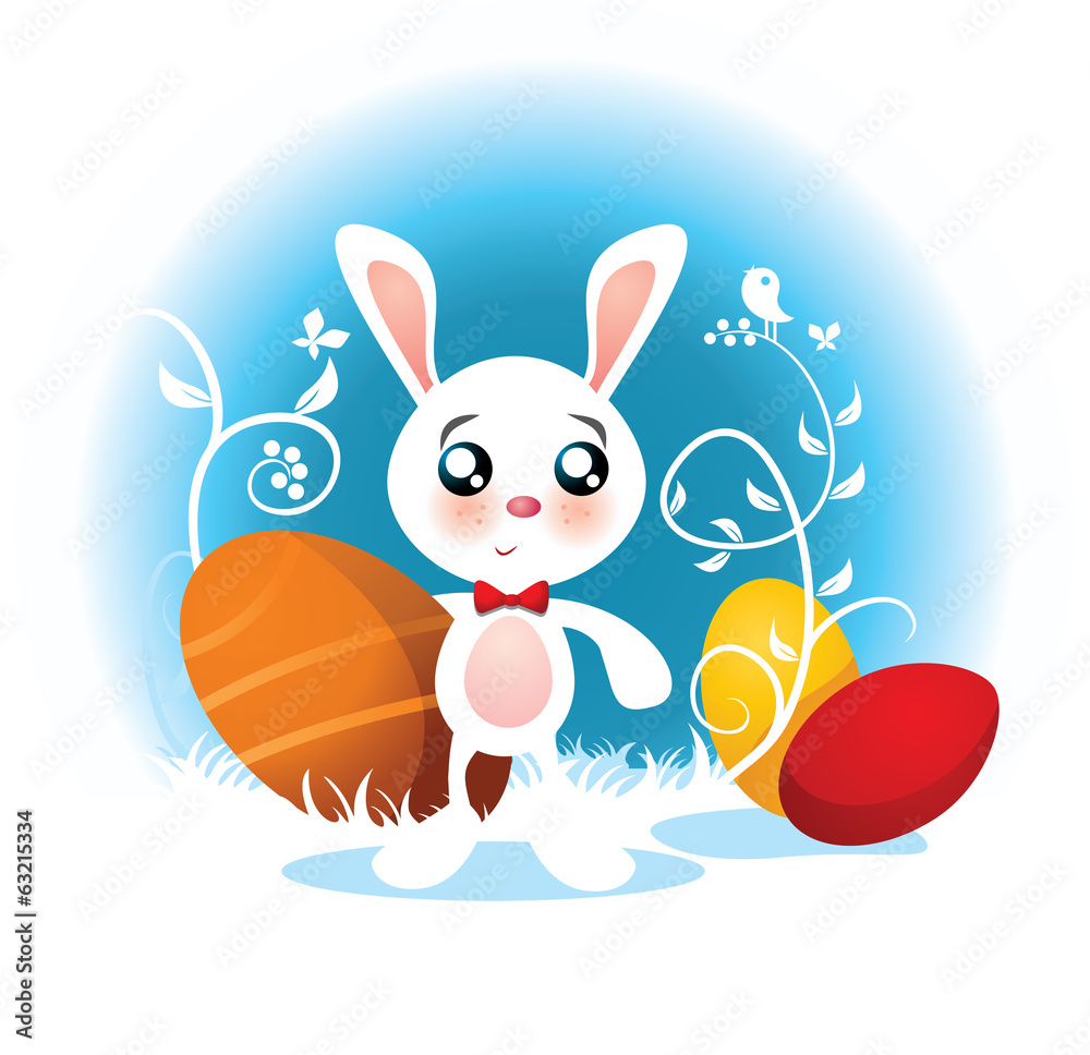Obraz premium Easter Bunny Vector Cartoon