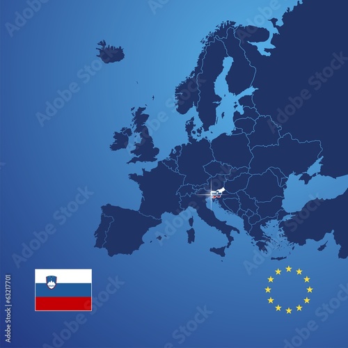 Fotografi Slovenia map cover vector