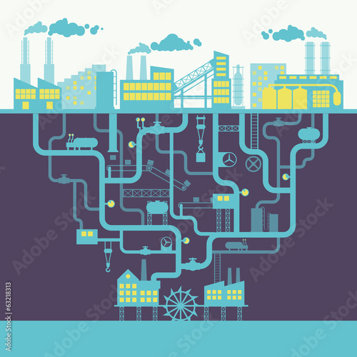 Industry background print