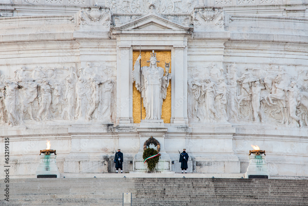 Obraz premium Vittoriano e Milite Ignoto. Piazza Venezia