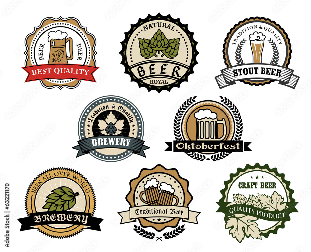 Brewery and beer labels