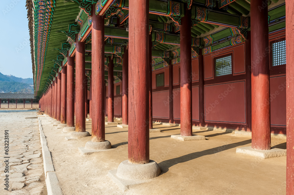 Fototapeta premium The Gallery of Gyeongbokgung Palace