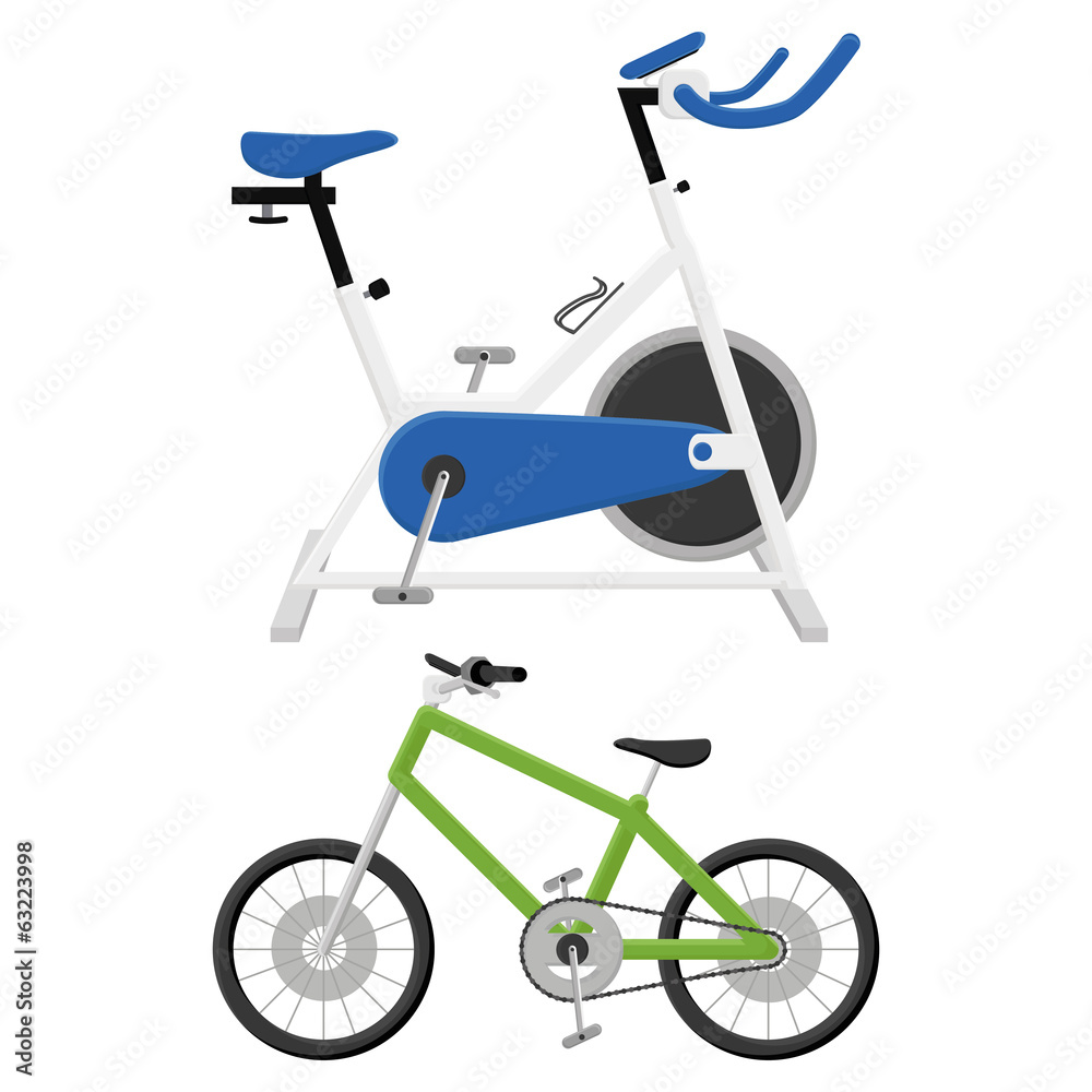 Exercise Bicycle And Normal Bicycle Isolated Exercise Bicycle And Normal Bicycle Isolated