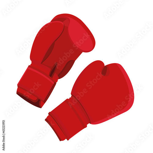 Boxing Gloves Illustration Isolated On White Background