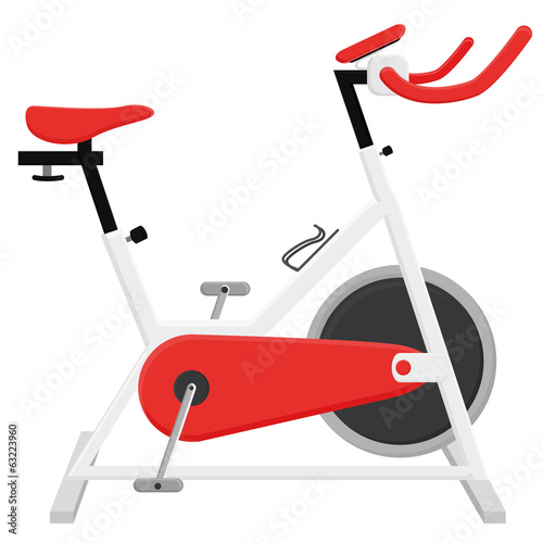 Excercise Bike Illustration Isolated On White Background