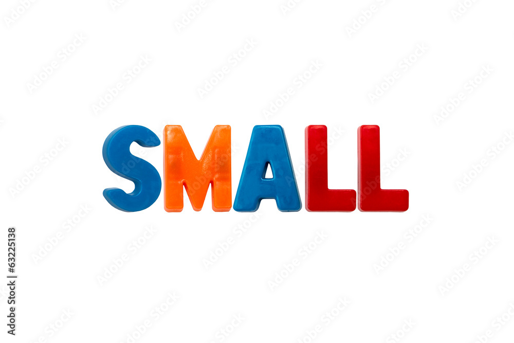 Letter magnets SMALL isolated on white Letter magnets SMALL isolated on white