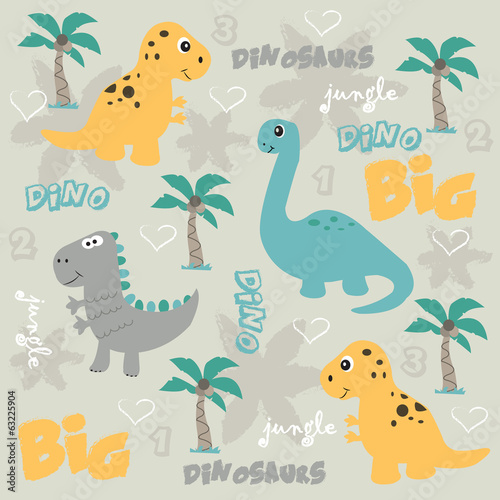 dinosaurs pattern vector illustration