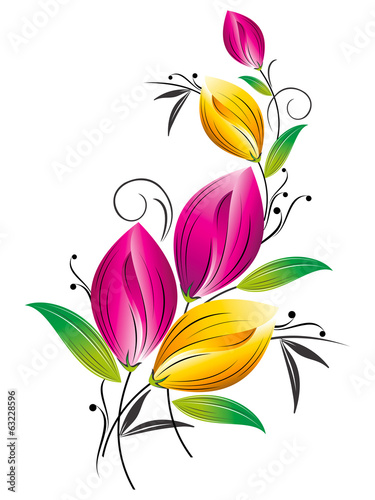 Vector floral bunch