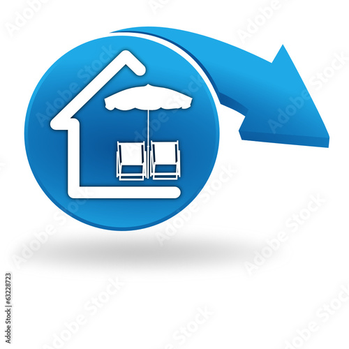 location de vacances sur bouton bleu