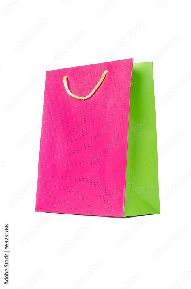 Colourful shopping bags isolated on white Colourful shopping bags isolated on white