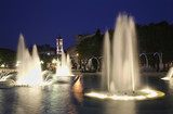 Place Massena fountains in Nice. France