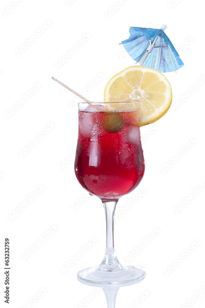 alcoholic cocktail with umbrella isolated on white background alcoholic cocktail with umbrella isolated on white background