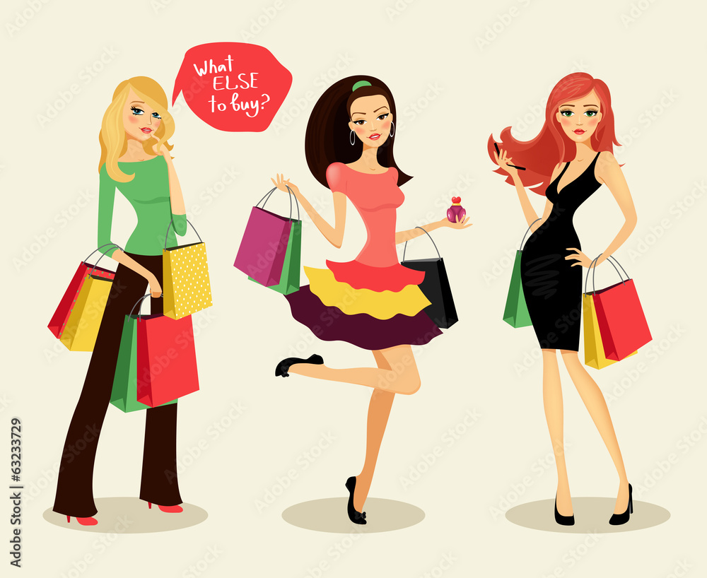 fashion shopping girls