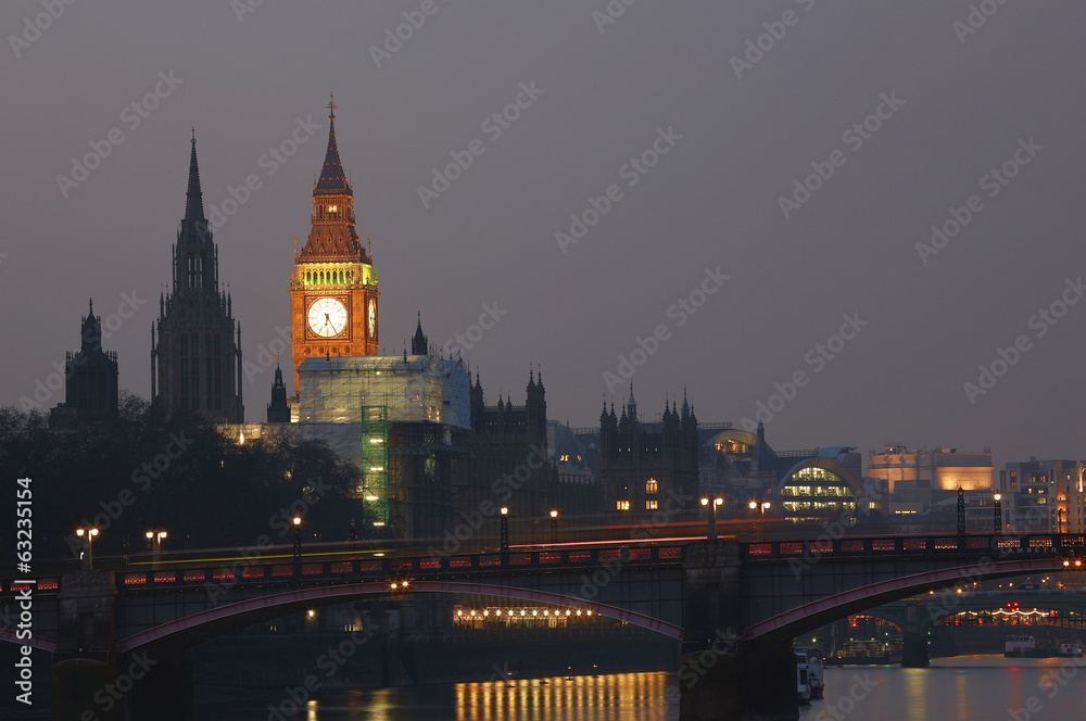 Obraz premium London Skyline, Night