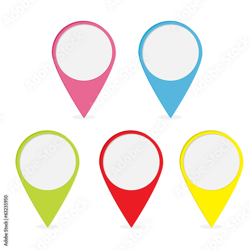 Map pointer set. Colorful round markers. Free Download Map pointer set. Colorful round markers. - GFXLoad