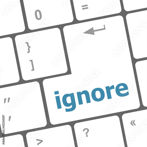 ignore button on a computer keyboard keys photo